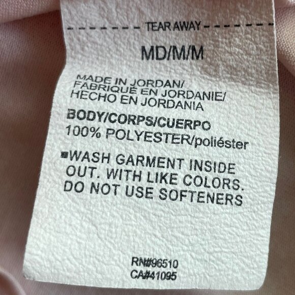 Under Armour Light Pink with Neon Orange Decal Heatgear T-Shirt Size Medium - Picture 7 of 7